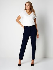 Roman Navy Tall Originals Straight Leg Tapered Trousers - Image 3 of 4