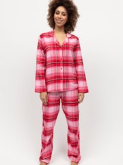 Cyberjammies Red Long Sleeved Check 100% Cotton Pyjamas Set - Image 2 of 4