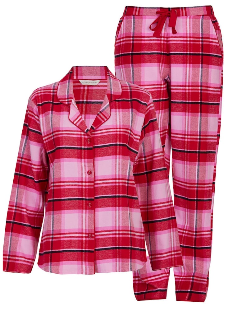 Cyberjammies Red Long Sleeved Check 100% Cotton Pyjamas Set - Image 4 of 4