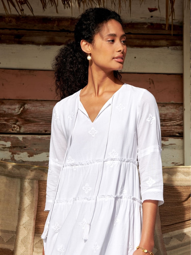 Aspiga White Embroidered Willow Dress - Image 1 of 5