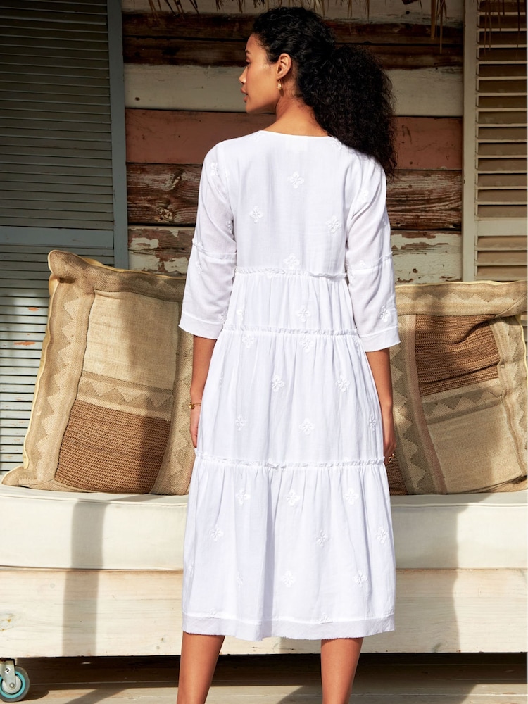 Aspiga White Embroidered Willow Dress - Image 2 of 5