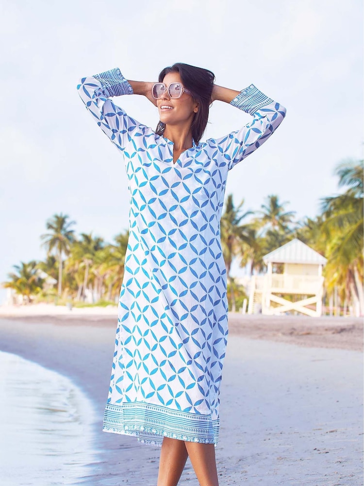 Shibori أزرق - تونك ماكسي Guadalupe من Aspiga - صورة 1 من 4