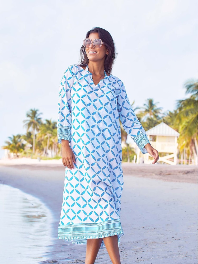 Shibori أزرق - تونك ماكسي Guadalupe من Aspiga - صورة 2 من 4