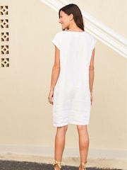 Aspiga White 100% Linen Dori Dress - Image 2 of 4