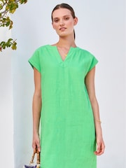 Aspiga Green 100% Linen Dori Dress - Image 1 of 5