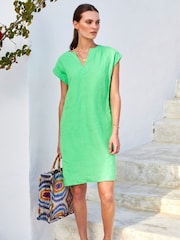 Aspiga Green 100% Linen Dori Dress - Image 3 of 5