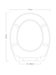 Showerdrape White Oak Norfolk Soft Close Wooden Toilet Seat - Image 2 of 2