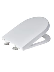 Showerdrape White D-Shape Soft Close Two Button Release Detroit Toilet Seat - Image 1 of 2