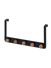 Showerdrape Set of 2 Black Gallery Over Door Hooks - Image 1 of 1