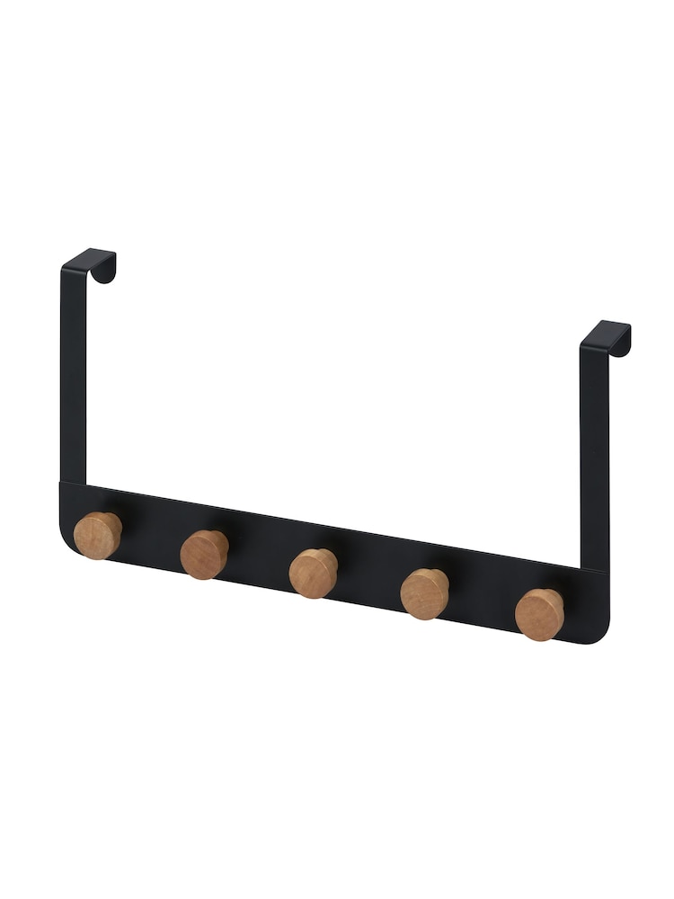 Showerdrape Set of 2 Black Gallery Over Door Hooks - Image 1 of 1