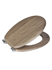 Showerdrape Rust Oak Norfolk Soft Close Wooden Toilet Seat - Image 1 of 2