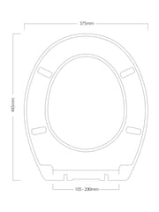 Showerdrape Grey Oak Norfolk Soft Close Wooden Toilet Seat - Image 4 of 5