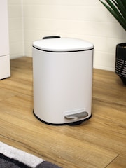 Showerdrape White Capri Toilet Brush And Bin Set - Image 2 of 3