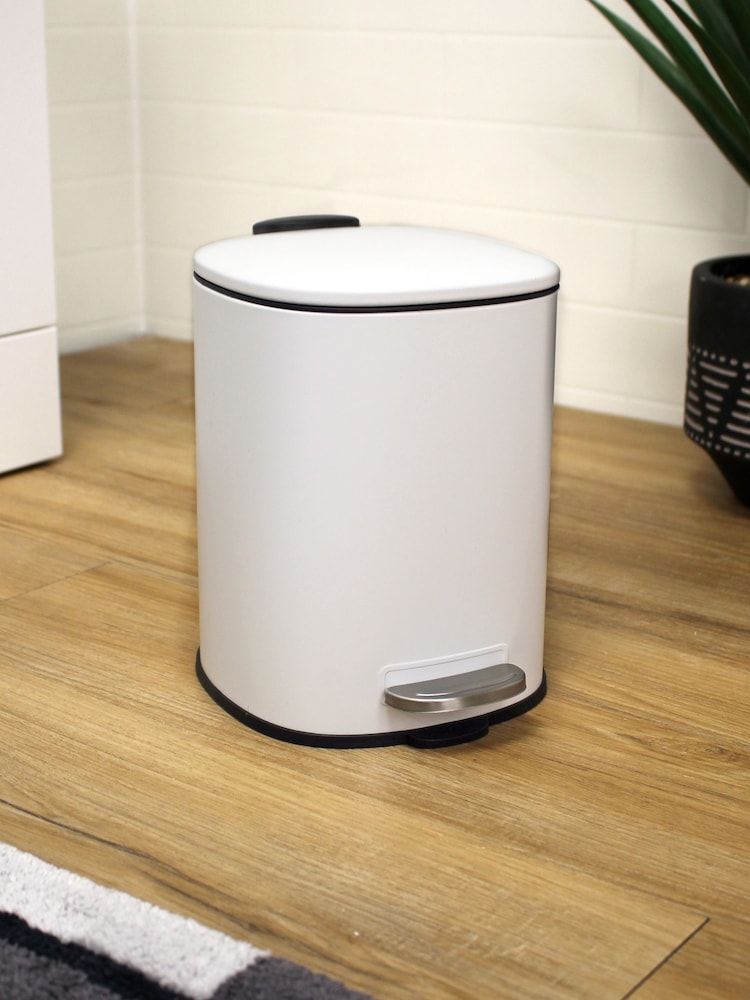 Showerdrape White Capri Toilet Brush And Bin Set - Image 2 of 3