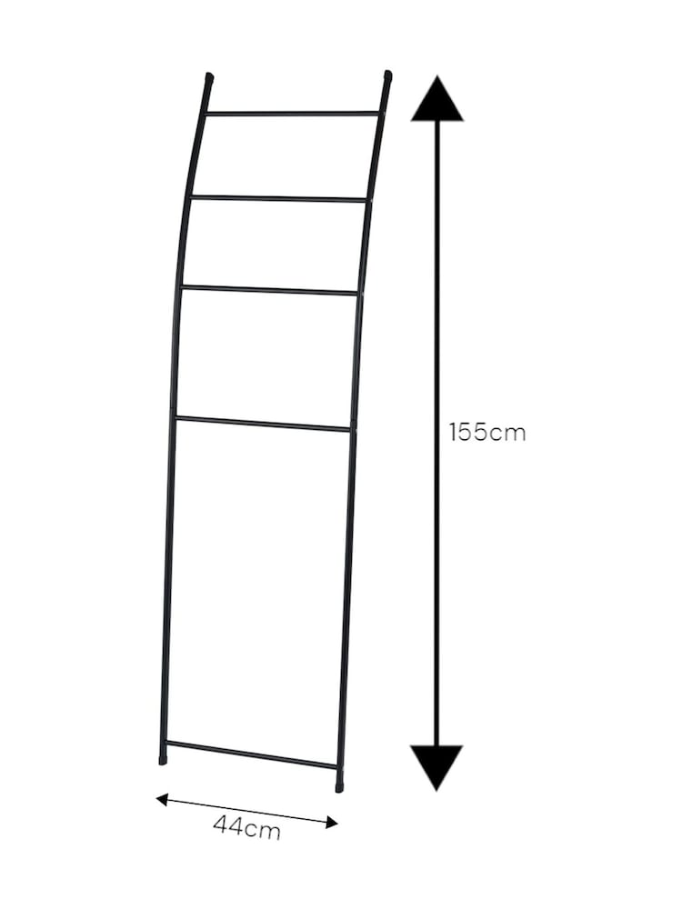 Showerdrape Black Apex Towel Ladder Stand - Image 4 of 4 Showerdrape Black Apex Towel Ladder Stand - Image 4 of 4