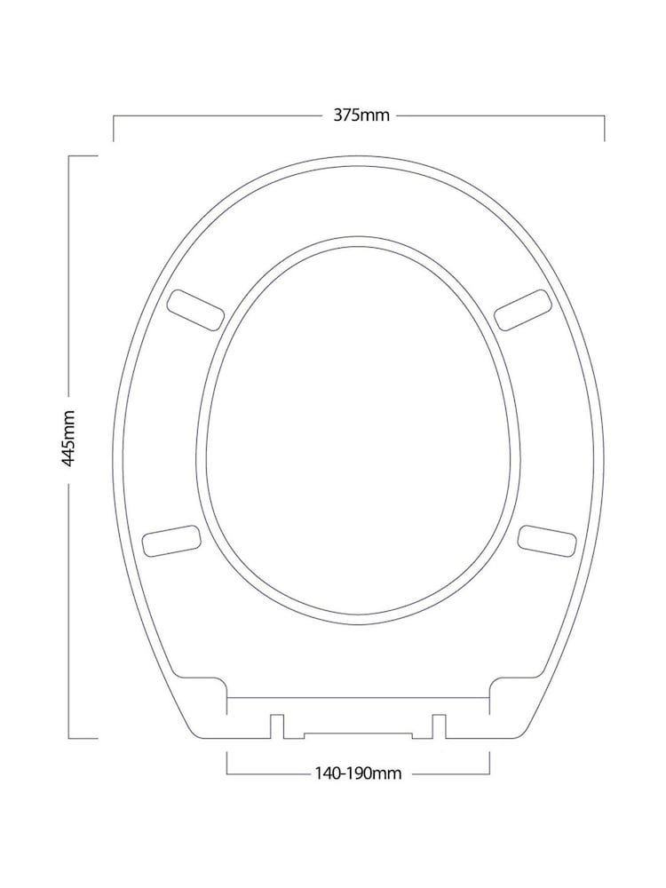 Showerdrape Grey Oak Oxford Wooden Toilet Seat - Image 4 of 4 Showerdrape Grey Oak Oxford Wooden Toilet Seat - Image 4 of 4