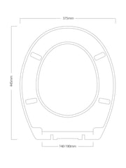 Showerdrape Rust Oak Oxford Wooden Toilet Seat - Image 2 of 2