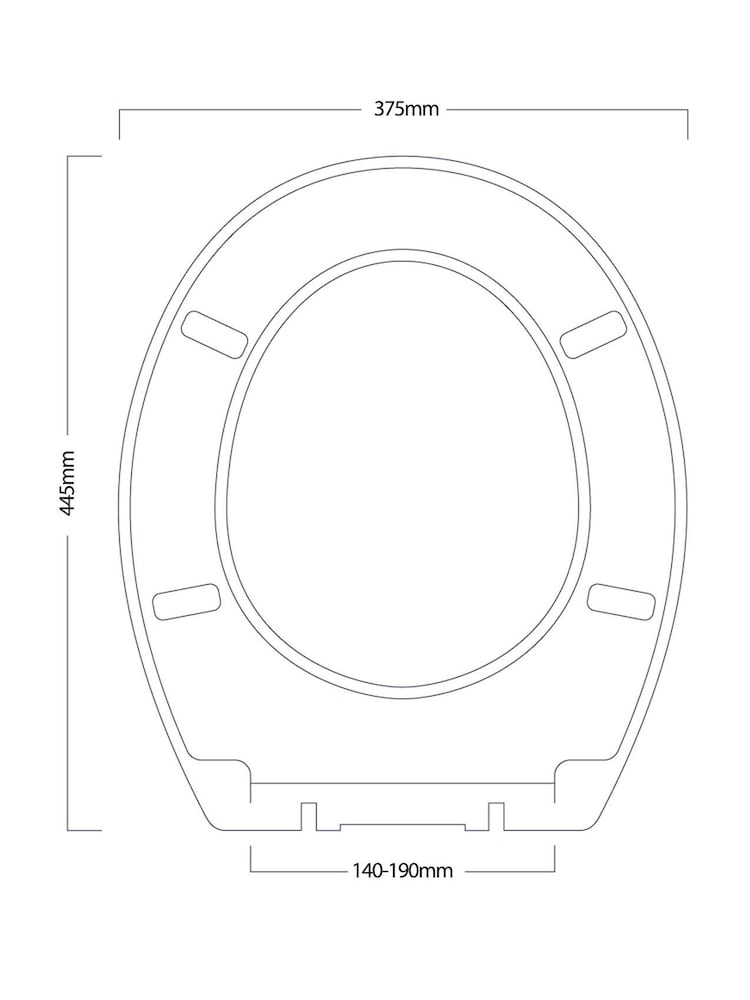 Showerdrape Rust Oak Oxford Wooden Toilet Seat - Image 2 of 2