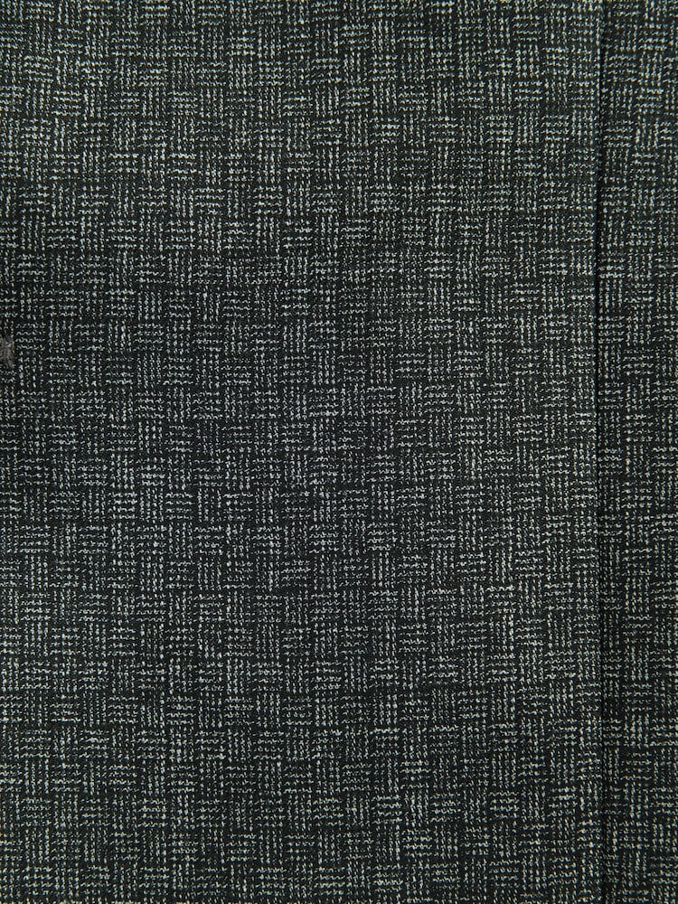 Charcoal Grey Regular Fit Trimmed Textured Suit Jacket - Image 9 of 9