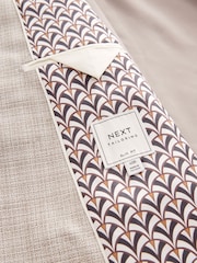 Stone Slim Fit Textured Double Breasted Suit Jacket - Image 12 of 13