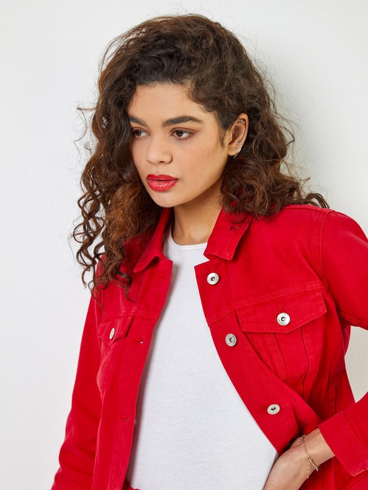 Roman Red Denim Jacket - Image 4 of 5