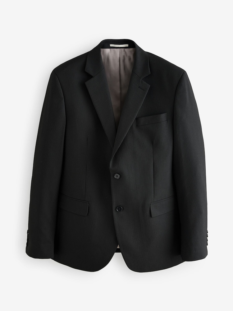 Noir - Veste de costume slim rayée - Image 6 of 10