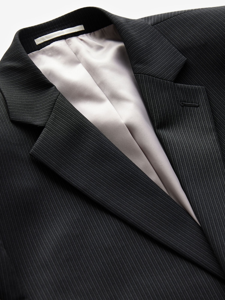 Noir - Veste de costume slim rayée - Image 7 of 10