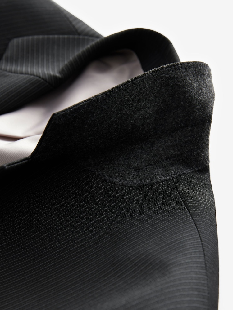 Noir - Veste de costume slim rayée - Image 9 of 10