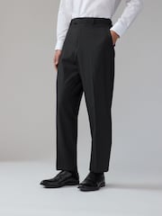 Black Straight Fit Stripe Suit Trousers - Image 1 of 9