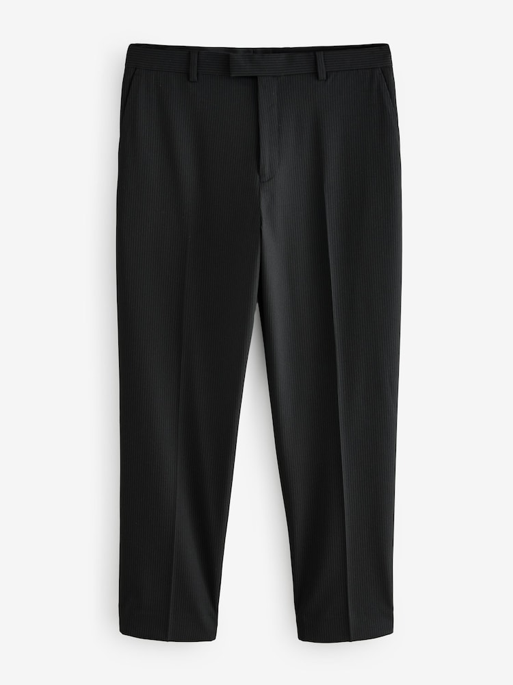 Noir - Straight Fit Rayure Pantalon de costume - Image 6 of 9