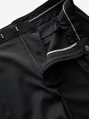 Black Straight Fit Stripe Suit Trousers - Image 8 of 9