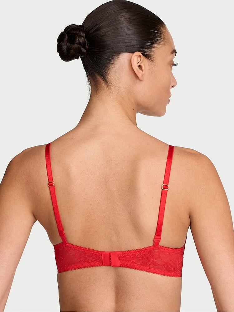 Victoria's Secret Kiss Red Add 2 Cups Push Up Bombshell Lace Bra - Image 3 of 3
