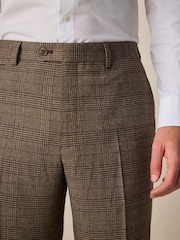 Neutral Regular Fit Trimmed Check Suit Trousers - Image 4 of 5