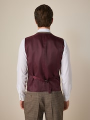 Neutral Trimmed Check Suit Waistcoat - Image 3 of 4
