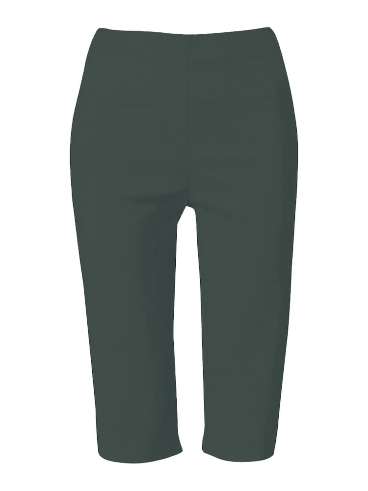 Roman Dark Green Knee Length Stretch Shorts - Image 3 of 3