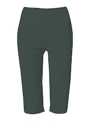 Roman Dark Green Knee Length Stretch Shorts - Image 6 of 6