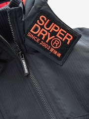 Superdry Black Fleece Lined Ripstop Coat - Image 11 of 14