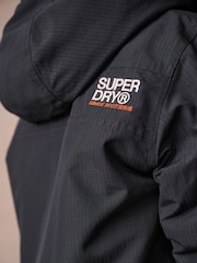 Superdry Black Fleece Lined Ripstop Coat - Image 3 of 14