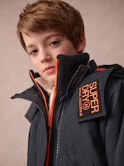 Superdry Black Fleece Lined Ripstop Coat - Image 4 of 14