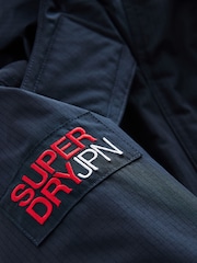 Superdry Navy Fleece Lined Ripstop Coat - Image 13 of 14