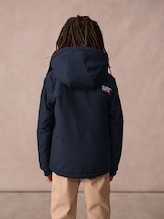Superdry Navy Fleece Lined Ripstop Coat - Image 2 of 14