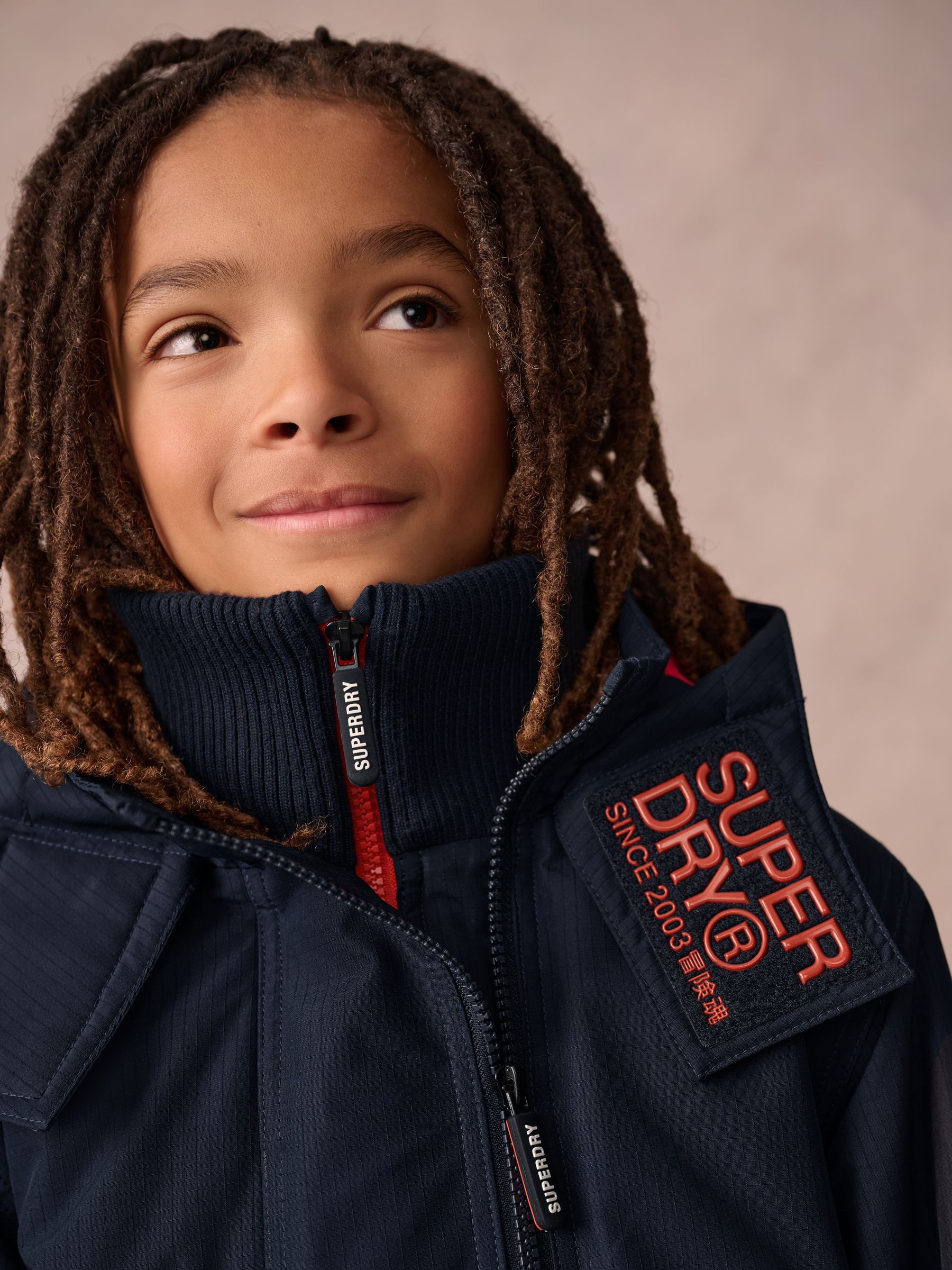 Buy Superdry Navy Fleece Lined Ripstop Coat from Next USA