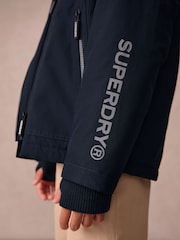 Superdry Navy Fleece Lined Ripstop Coat - Image 4 of 14