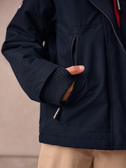 Superdry Navy Fleece Lined Ripstop Coat - Image 5 of 14