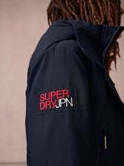 Superdry Navy Fleece Lined Ripstop Coat - Image 6 of 14