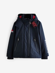 Superdry Navy Fleece Lined Ripstop Coat - Image 8 of 14