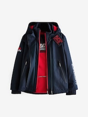 Superdry Navy Fleece Lined Ripstop Coat - Image 9 of 14