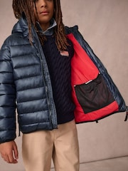 Superdry Navy Fuji Puffer Coat - Image 4 of 11