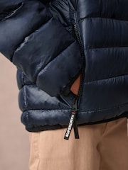 Superdry Navy Fuji Puffer Coat - Image 5 of 11