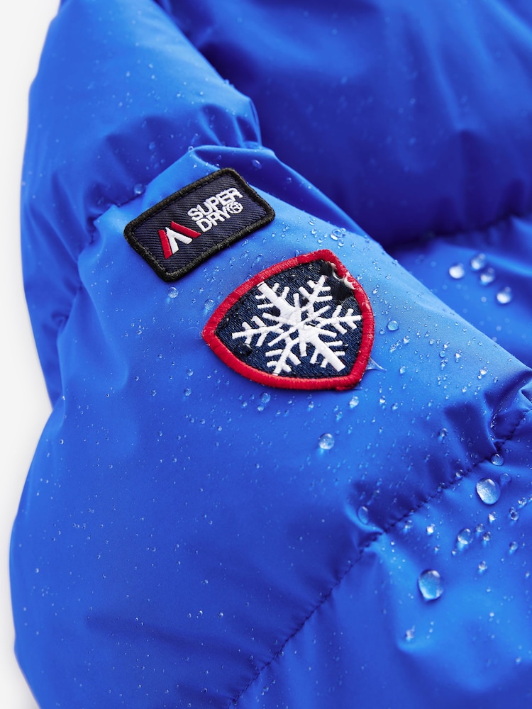 Superdry Blue Sports Puffer Coat - Image 12 of 12